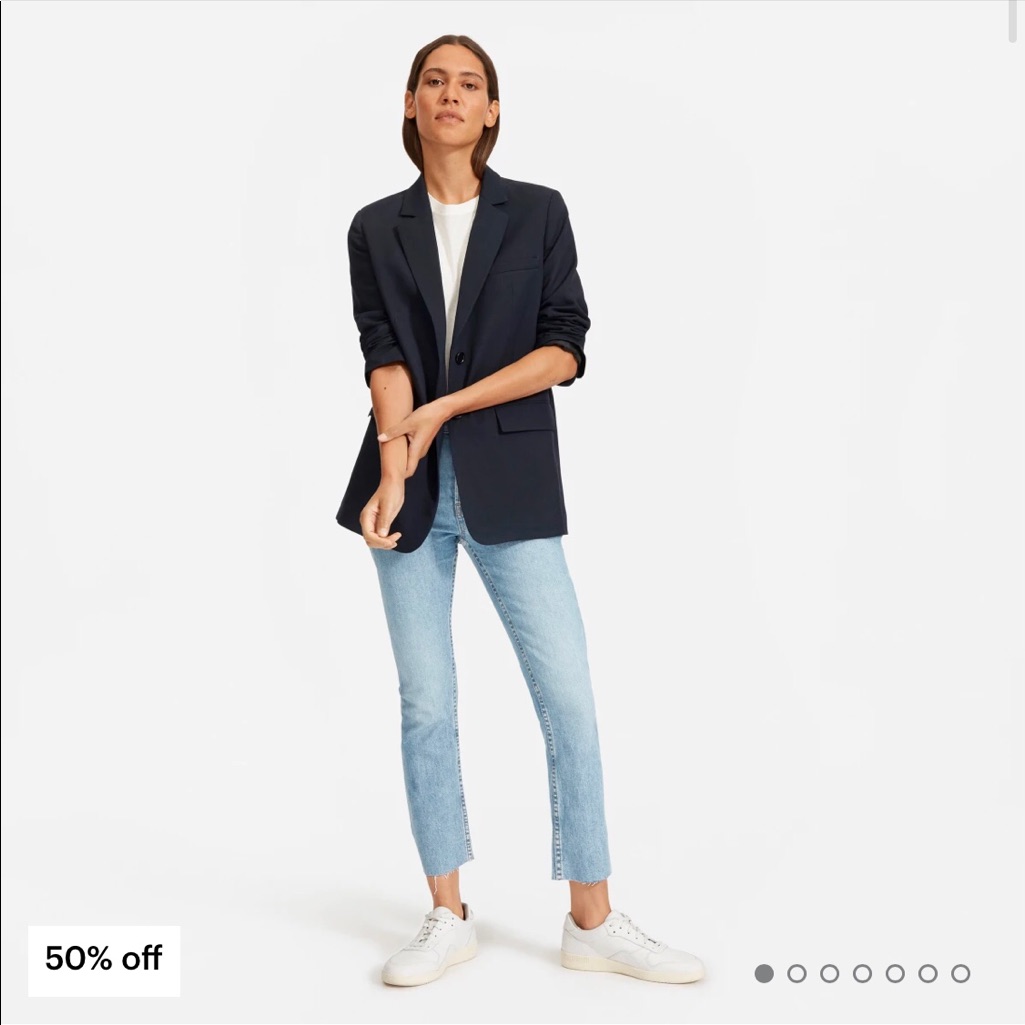 Everlane Light Blue High-Rise Straight Jeans